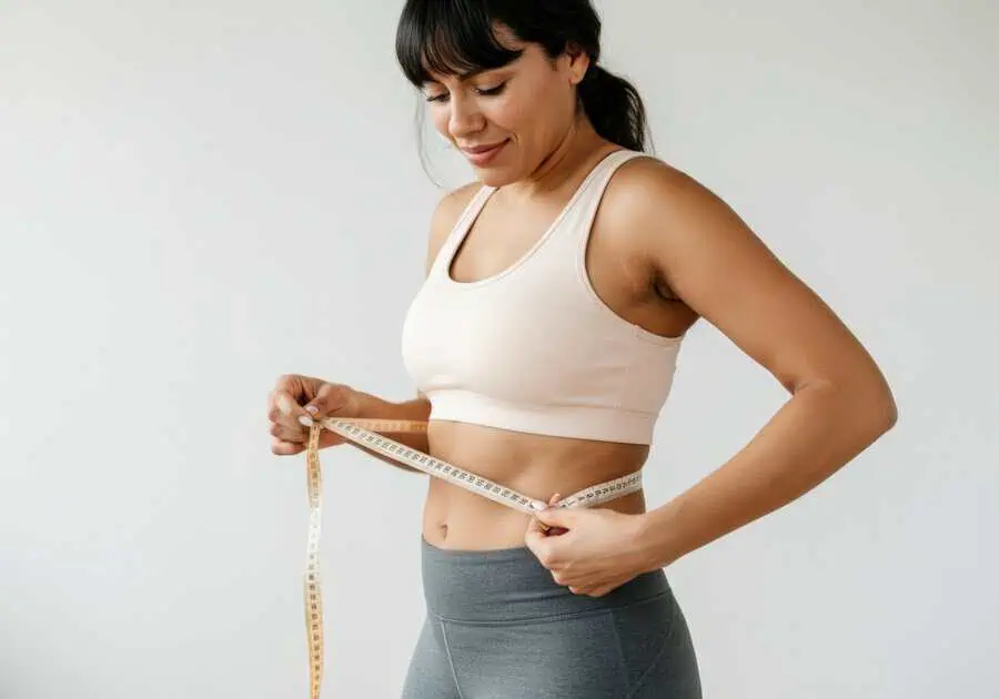 Medical weight loss patient reviewing progress and healthy lifestyle recommendations